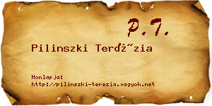 Pilinszki Terézia névjegykártya